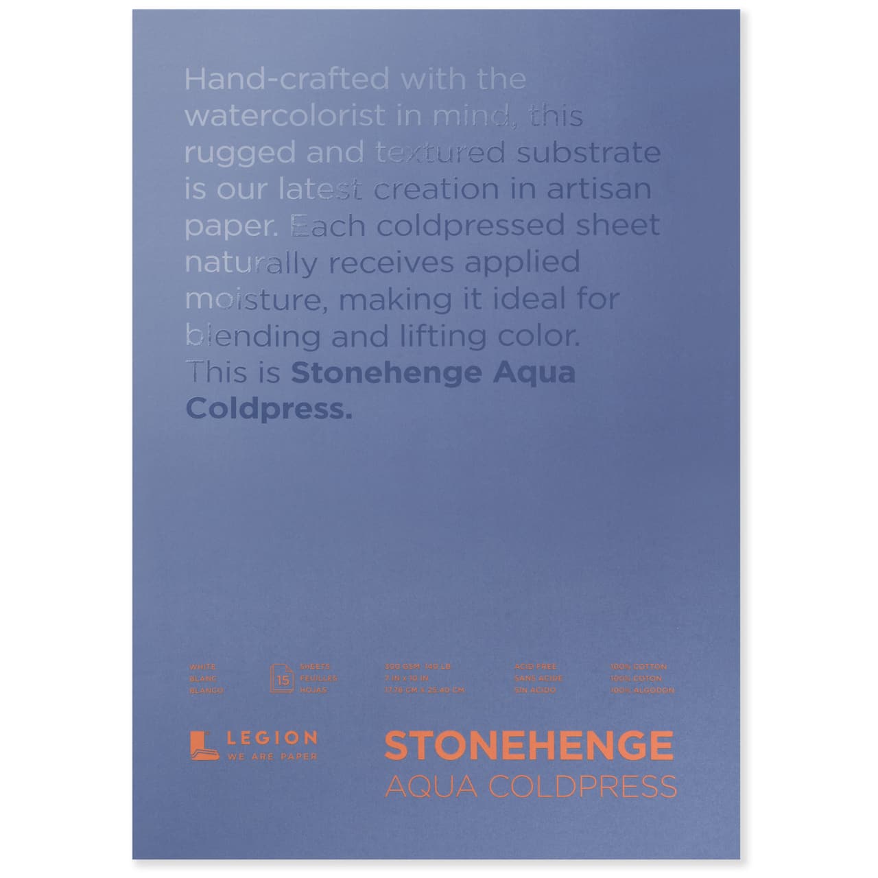 Legion Stonehenge Aqua Coldpress Watercolor Block